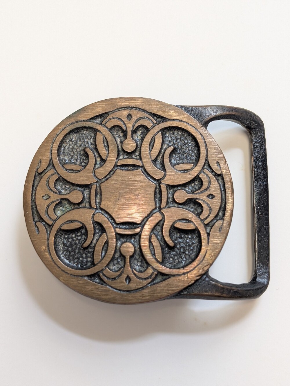Vtg Baldric Tech Ether Guild 1975 Solid Brass Belt Buckle
